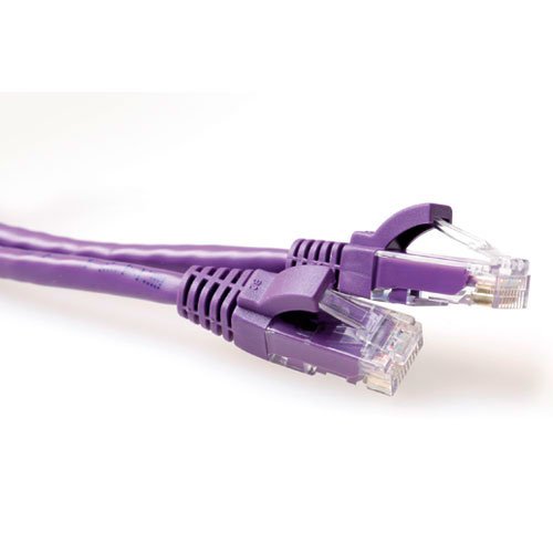 Purple 15 Meter U UTP CAT.6 Patch Cable Snagless With RJ45 Connectors
