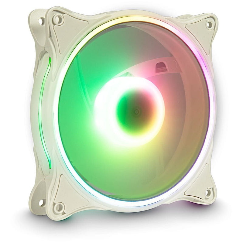 Inter-tech Argus L-12025W Housing Computer Fan 12CM White 1 Pieces White/Transparent Fan 12CM, 1200