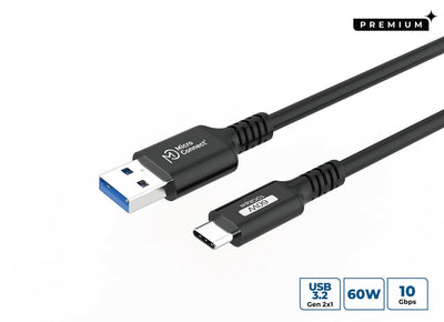 Microconnect USB3.2AC1 USB Cable 1M USB 3.2 Gen 2 (3.1 Gen 2) USB C USB a Black — image 1