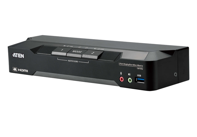 Aten CM1942 Switch KVM 2 Ports DisplayPort, USB 3.1, 4K