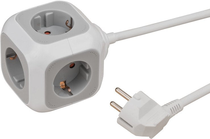 Brennenstuhl 1150090 Base Múltiple 1,4M 4 Salidas AC Indoor White