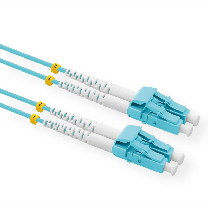 Value Lwl-cable 50 125M OM3, Lc Lc, Low-loss-stecker, Trkis, 15M