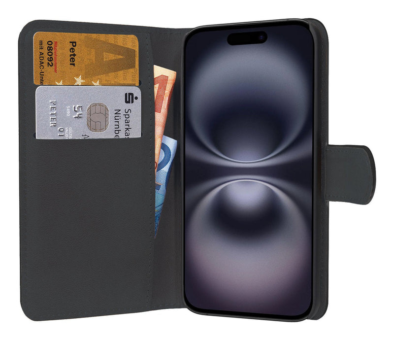Pedea Book Cover Classic Fr Apple Iphone 16 Plus Black