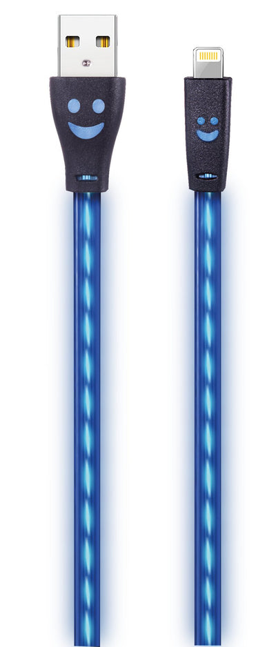 2GO Cable Charging USB Sw With Iluminación LED Blue 100CM Light — image 1