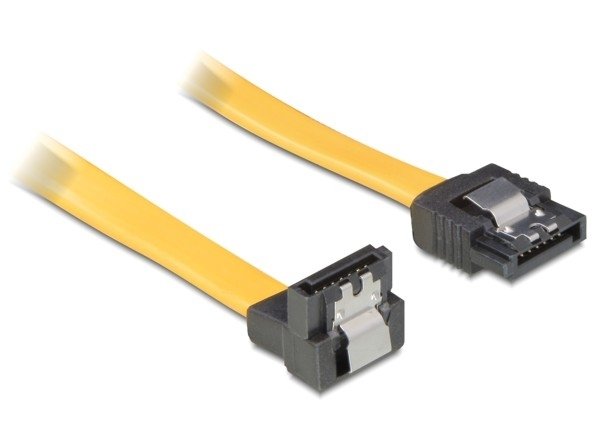 Delock Cable SATA 3GB / S Recto Hacia Arriba Ángulo 70CM Yellow