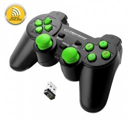Esperanza EGG108G Controller And Wheel Gamepad PC, Playstation 3 Analógico/Digital USB 2.0 Black Green — image 1
