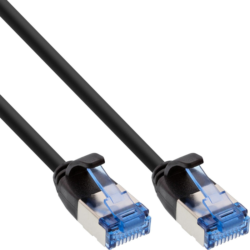 Inline Network Cable Slim Round U/FTP CAT.6A Black 2M