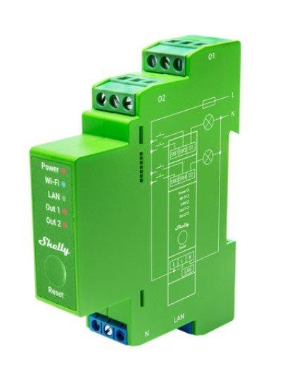 Shelly Relé Pro Dimmer 2PM LED Glühbirne WLAN LAN Bt Din-rail