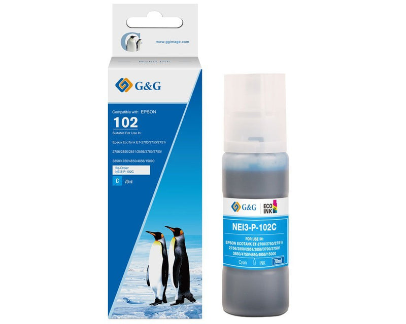 G&g Cartridge Komp. Epson 102/C13T03R240 Tintentank Cyan
