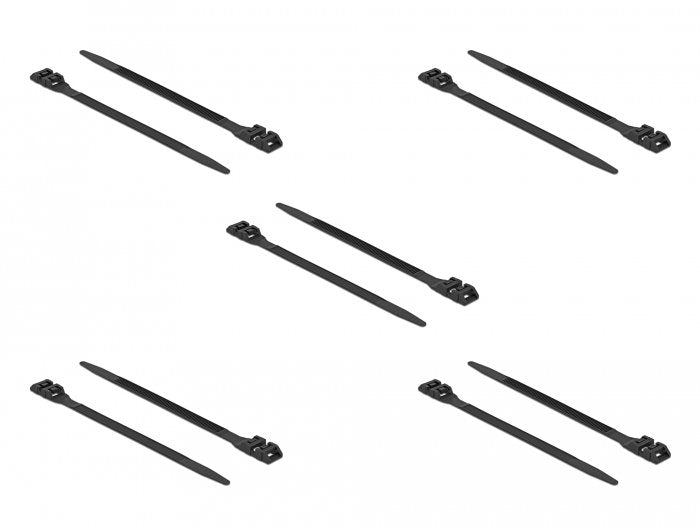 Delock Brida Cables With Double Head L 250 X B 9MM Black 10 Units