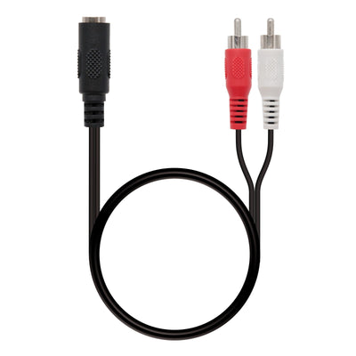 Nanocable Cable Audio Stereo Jack 3.5MM Female a 2X Rca Male 1.50M - Black — image 1