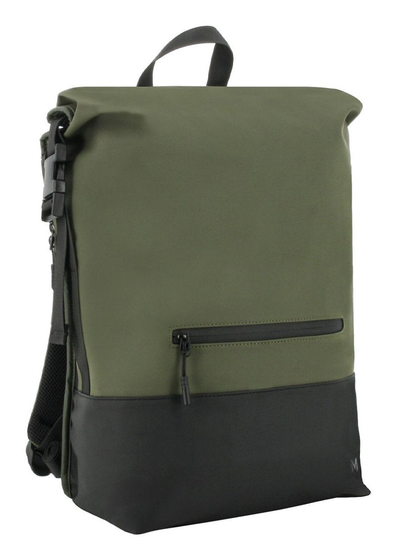 Two-tone Rolltop Backpack Khaki 25L