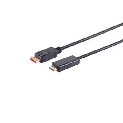 DisplayPort (st) HDMI (st) 3M 4K 60HZ Chapado Oro Black — image 1