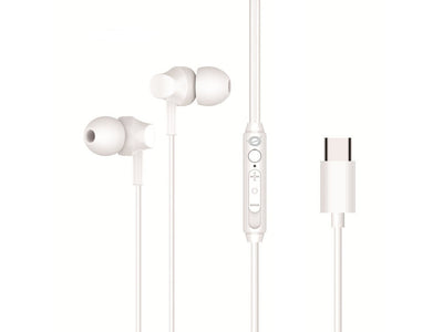 Conceptronic Headphone Intrauditivo USB-C BRENDAN03W 1.2M Microphone Controles Colour White — image 1
