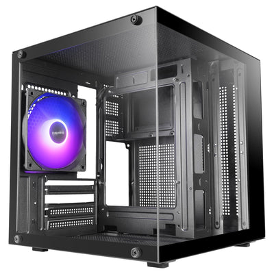 Mars Gaming Box Minitorre microATX Mccube Black Box microATX / 1×3.5' HDD + 2×2.5' SSD / 1×ARGB / Up To 5×120M — image 1