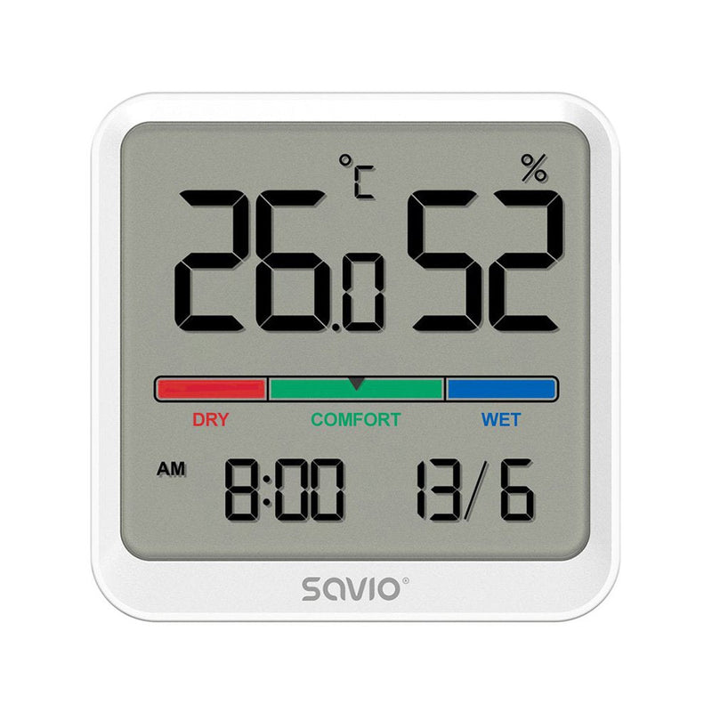 Savio CT-01/W Sensor Temperatura And Humedad Indoor Independiente
