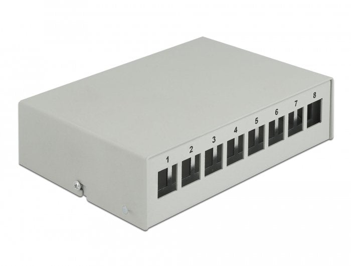 Delock Keystone Patchpanel 8 Port Grey