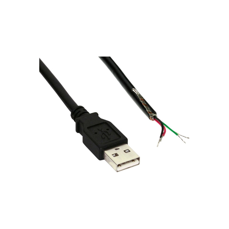 Inline Cable USB 2.0 Type a Male a Extremo Abierto Black 2M