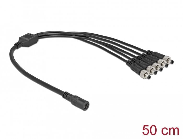 Delock DC Cable Distribuidor 5,5 X 2,1MM 1 X Connector Female a 5 X Connector Male Atornillable