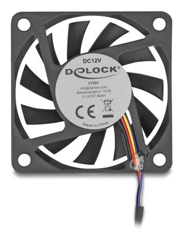 Delock Fan Axial 12V Dc, 60 X 60 X 10MM Black