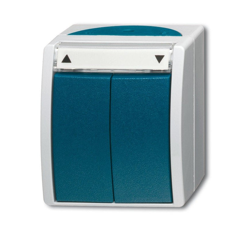 Busch Jaeger 2621 4W-53 Jalousietaster Ocean IP44 Grey Blaugrün