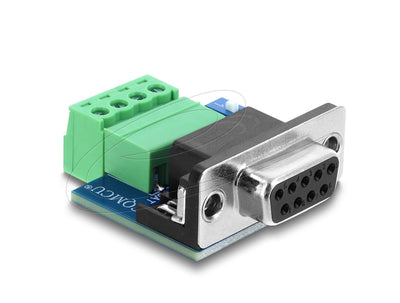 Delock D-sub 9 Pin Connector Female a 4 Pin Terminalblock Adapter With Dip-interruptor And 120 Ohm Abschlusswi — image 1