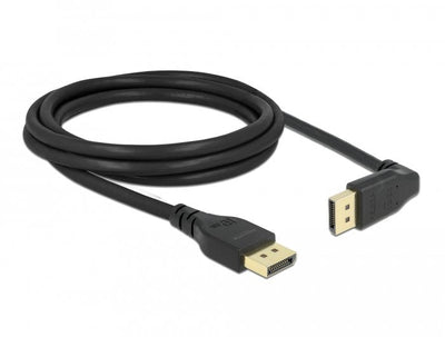 Delock Cable DisplayPort Plug Gerade Zu Plug 90° Oben Gewinkelt 8K 60 HZ 2M Without Einrastfunktion — image 1