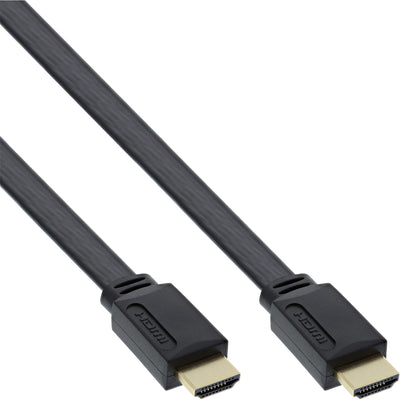 Inline Cable Flat HDMI Cable With Ethernet Black 5M — image 1
