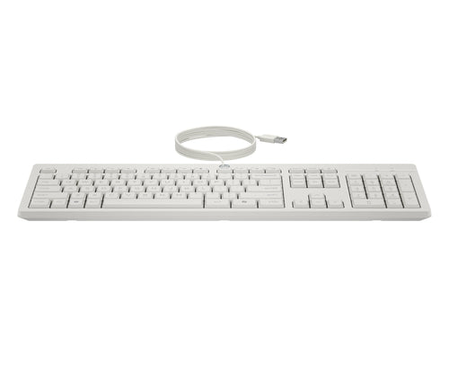 HP 225 Wired Mouse And Keyboard Combo G2 Cashmere White Keyboard Mouse Included Office USB White — image 1
