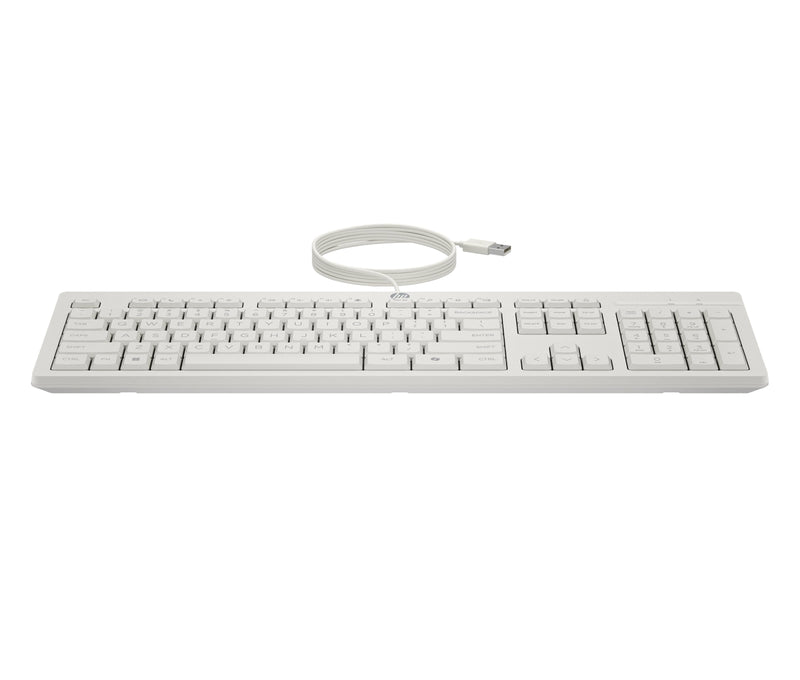 HP 225 Wired Mouse And Keyboard Combo G2 Cashmere White Keyboard Mouse Included Office USB White