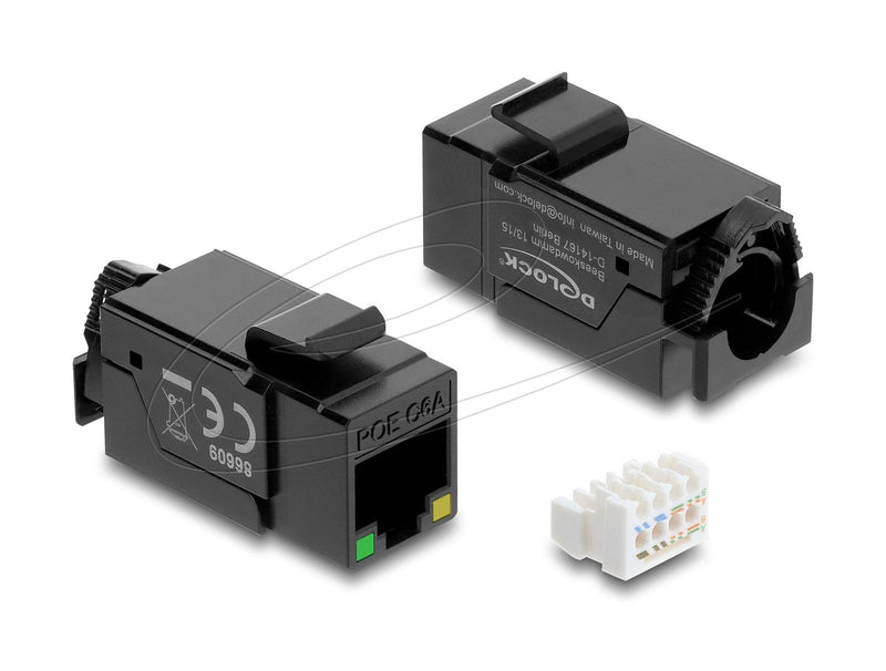 Delock Keystone Modul RJ45 Buchse CAT.6A UTP With PoE LED
