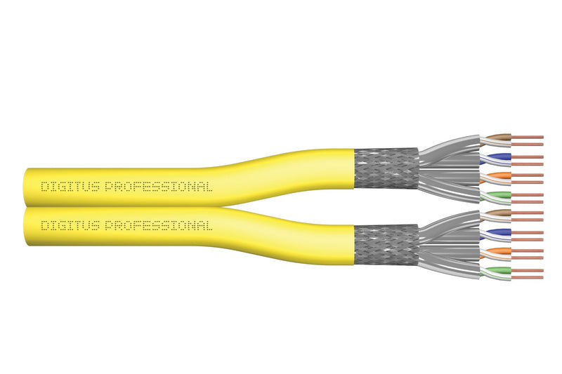 Digitus Verlegecable CAT.7A S FTP DUPL.B2CA 500M Yellow AWG22 1 (speditionsversand)