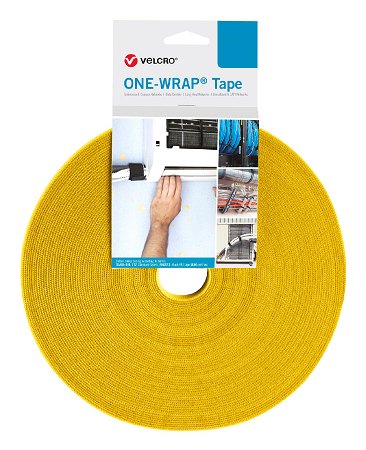 Velcro One Wrap Band 20MM Breit, Yellow 25M