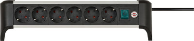 Brennenstuhl Alu-office-line Power Strip 6 Sockets 3M H05VV-F 3G1,5 — image 1