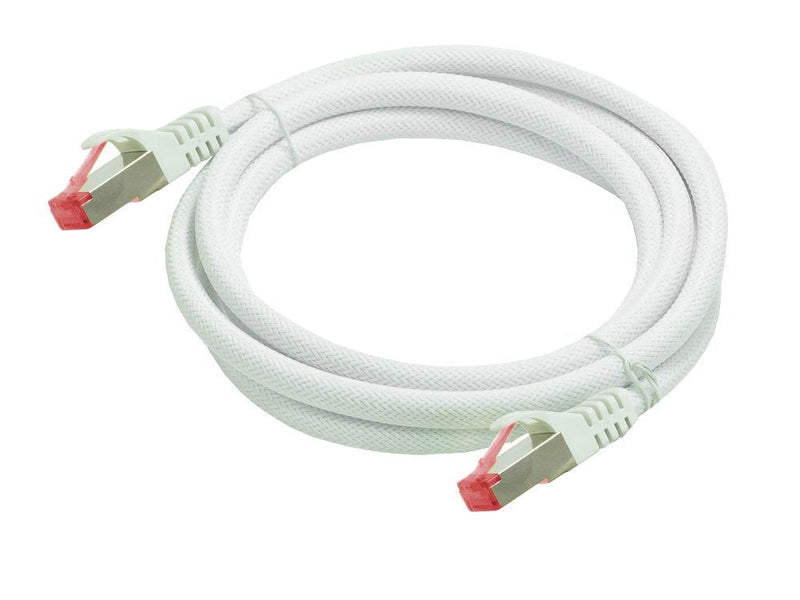 Python CAT.6 Network Cable With Nylongeflecht White 20M
