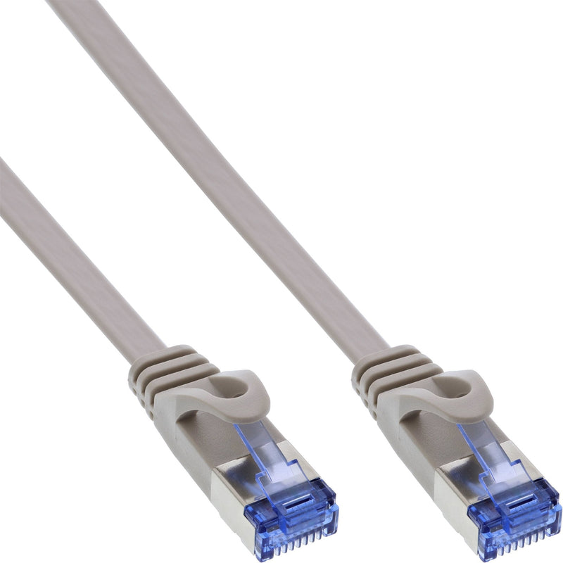 Inline Network Cable Flat , U/FTP, CAT.6A, Grey 1,5M