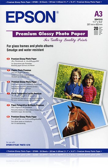Epson Paper Inkjet Fotografico Glossy Premium A3 20 Hojas — image 1