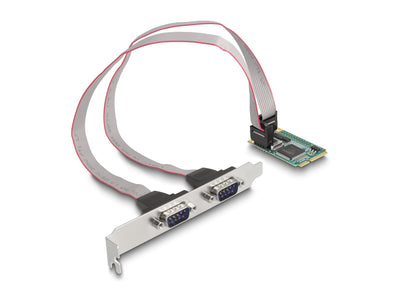Delock 95273 Card Mini PCIE a 2 X Serial RS-232 D-sub 9 Pines — image 1