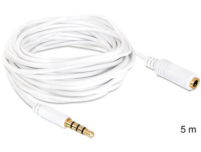 Delock Cable Audio Stereo Jack 3.5MM Male / Female Iphone 4 Pin 5M — image 1