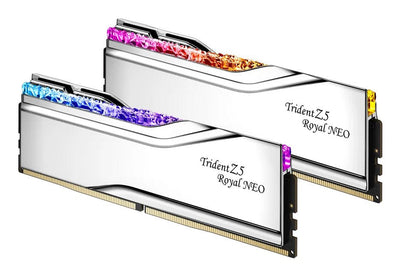 G.skill Memory 32GB DDR5 8000 2X 16GB Kit Dual, Plateada, F5-8000J3848H16GX2-TR5NS, Trident Z5 Royal Neo, AMD  — image 1