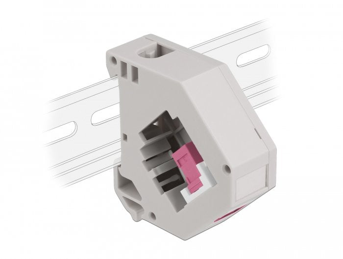 Delock Adapter Carril Din With Keystone Sc Simplex Connector Female a Sc Simplex Connector Female Violet
