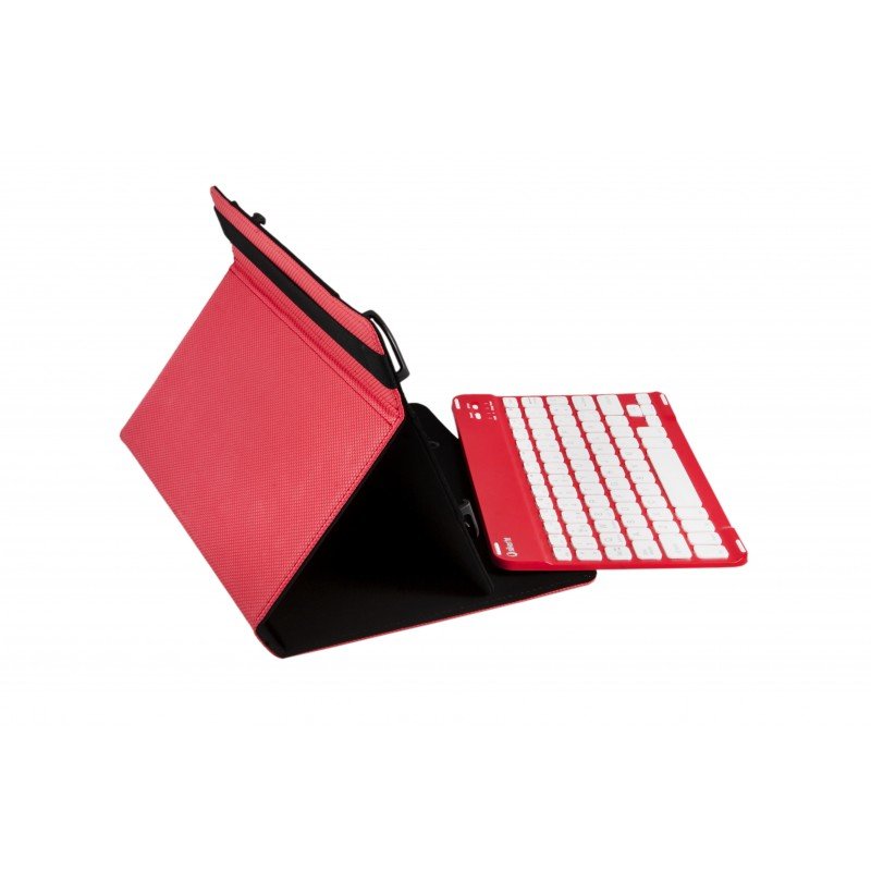 Case Universal Gripcase Silver Ht Tablet 9-10\11 + Keyboard Bluetooth Red