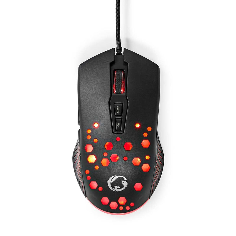 Nedis Ratn Gaming CABLE1,5M DPI Adjustable Buttons 7 Programables Diestro RGB