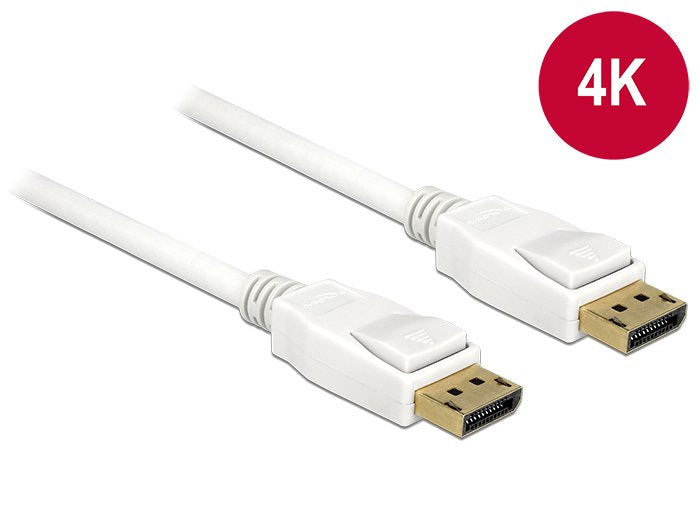 Delock Cable DisplayPort M/M 3M White