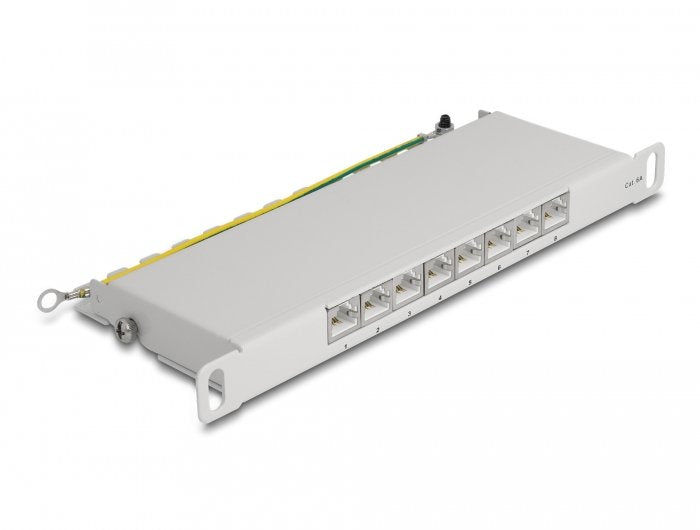 Delock Panel Conexiones 10 8 Ports CAT.6A 0,5U Grey