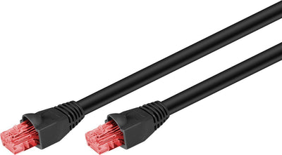 Goobay 55435 Network Cable 30M CAT.6 U/UTP (UTP) Black — image 1