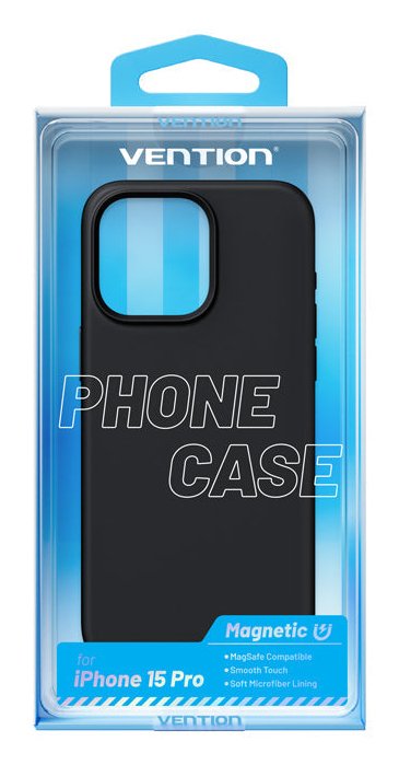 Vention Case Silicone With Magsafe KUFB0-30 Compatible With Iphone 15 Pro Black