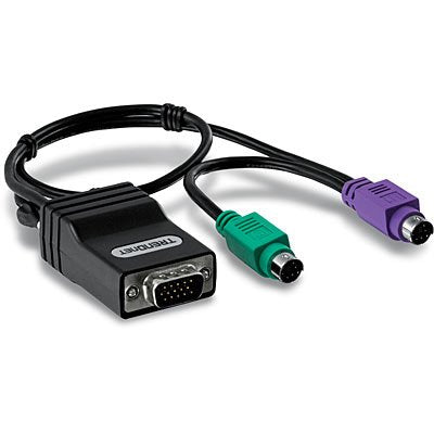 Trendnet TK-CAT.5P Adapter Cable 2X Ps/2M VGA M, RJ-45 F Black — image 1