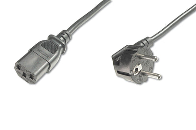 Cable Power F- C13 S / B 5,0M Connector 90 ° / 0 ° Acodado, H05VV-F3G — image 1