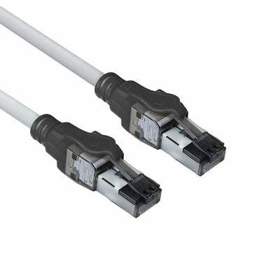 ACT Grey 1 Meter S FTP CAT.6A Idc 4PPOE PoE + 100W Lszh Patch Cable Snagless With RJ45 Connectors, Powerpatch — image 1